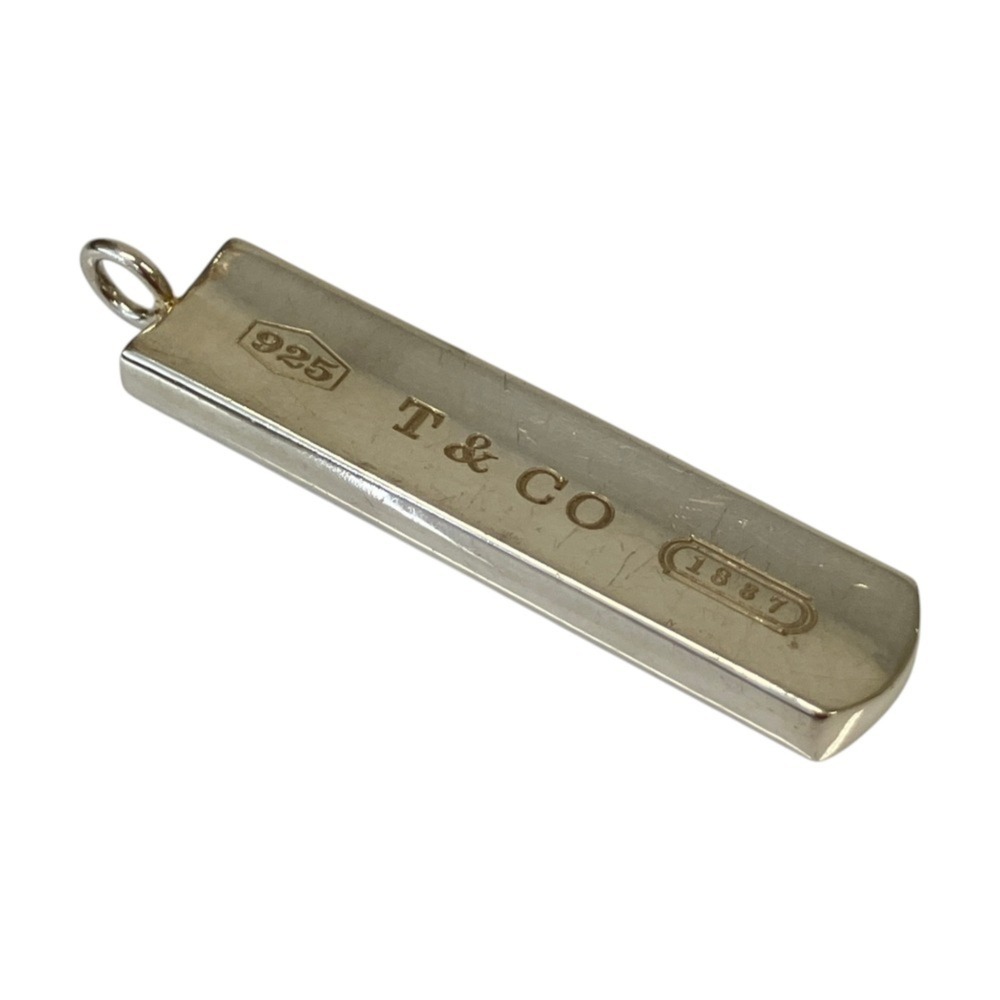 TIFFANY&Co. Tiffany & Co. SV925 1837 Narrow Bar Pendant Top, Silver, Men's Wo...